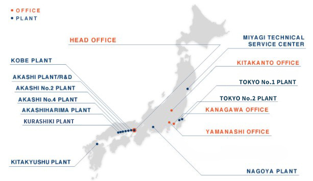 Location of plants and offices