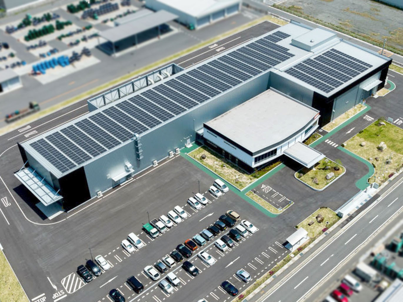 Solar panels on the Kurashiki Plant