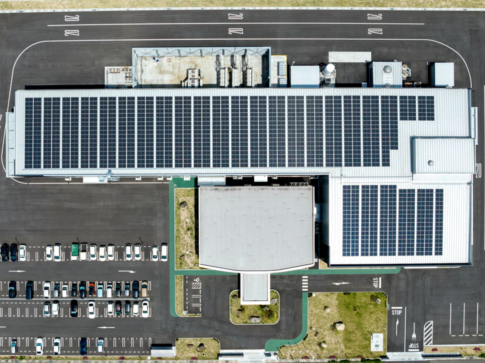 Solar panels on the Kurashiki Plant