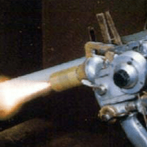 Rod flame spraying process