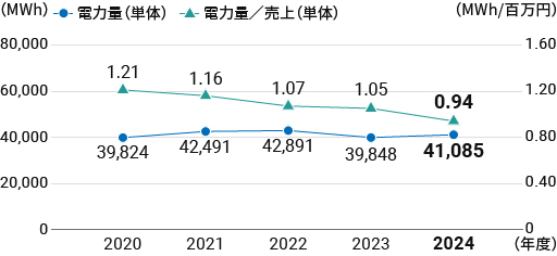 電力量の推移(単体)